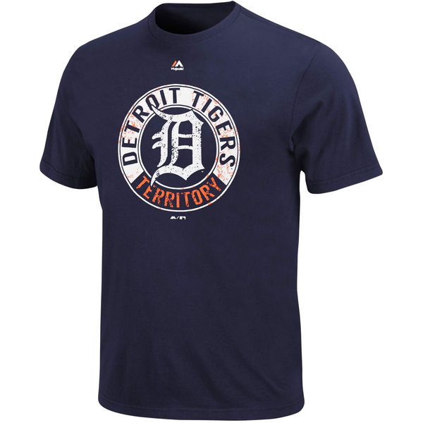 MLB Men Detroit Tigers Majestic Big  Tall Cooperstown Generating Wins TShirt  Navy Blue->mlb t-shirts->Sports Accessory